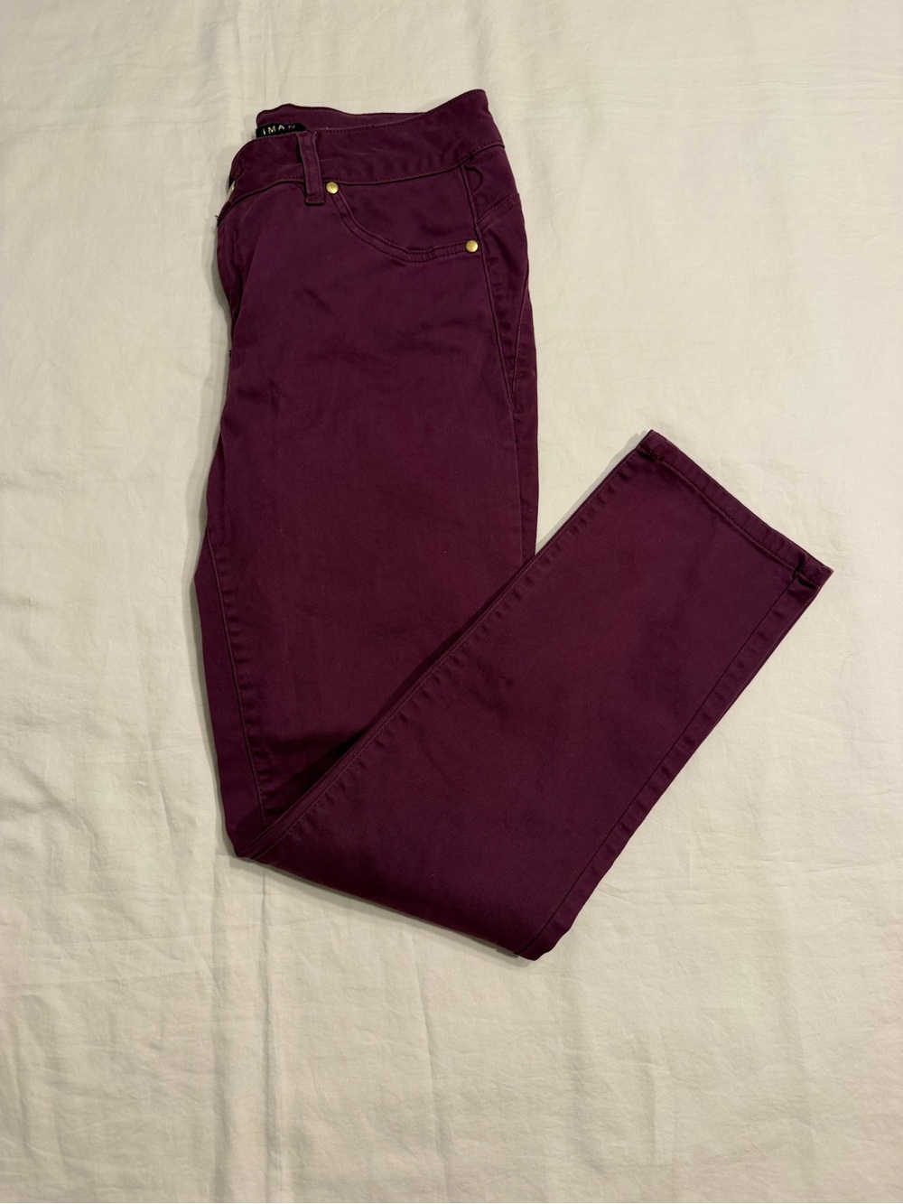 IMAN Straight Leg Jeans Size 10 Purple